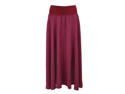 Black Mountain Maxi půlkolová sukně - malinová - viskóza/len – hlavní pohled