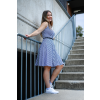 Black Mountain Půlkolové šaty s křížením - delší - modré proužky II.JAKOST – fotografie 3